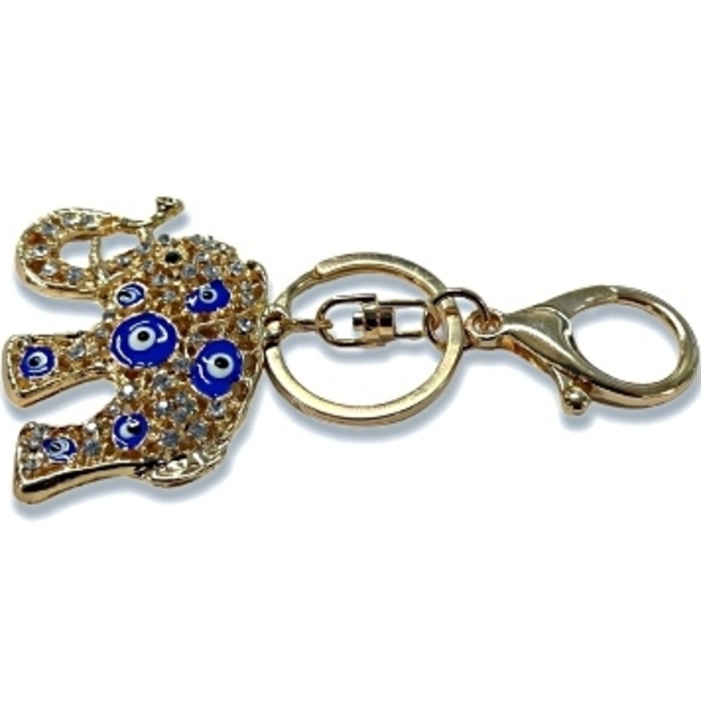 Gold and Blue Elephant Key Holder - Picture 3 of 4